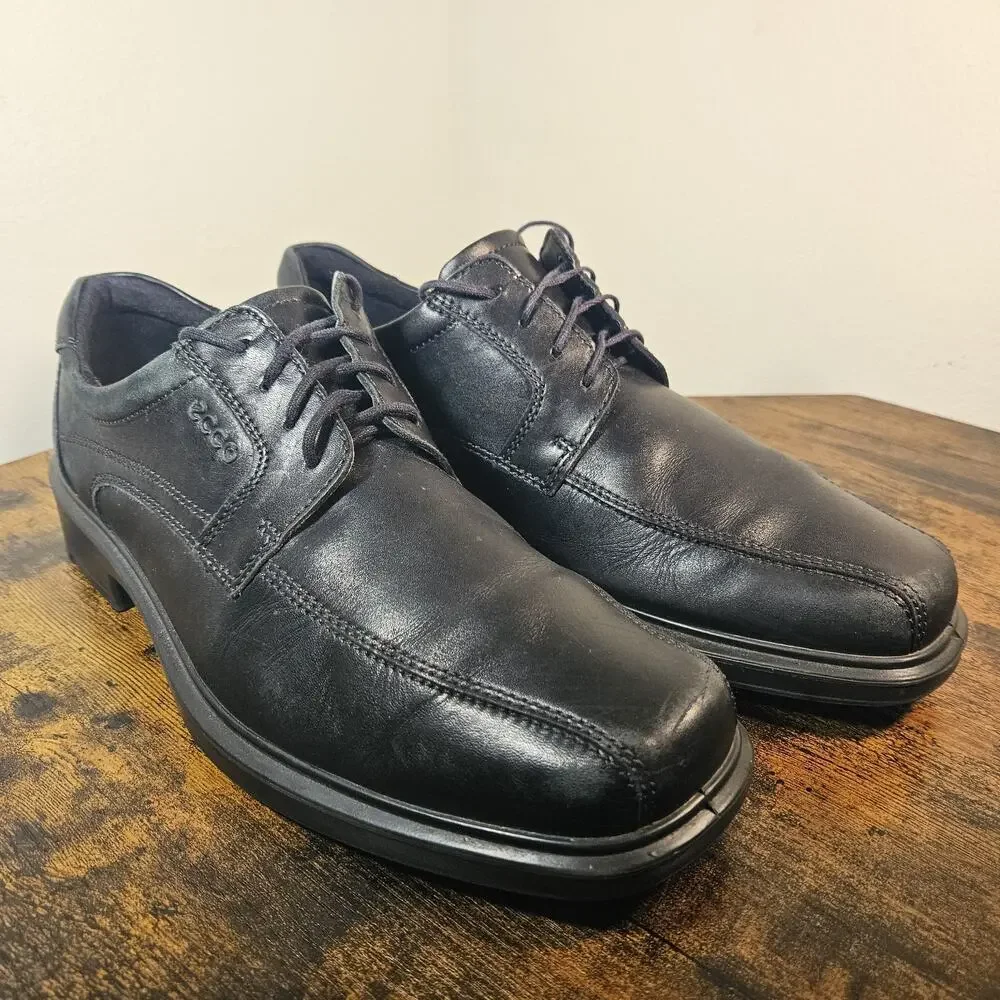 Men's ECCO Helsinki 2 Bike Toe Tie Casual Shoe EU 43 US 10 Black Oxford